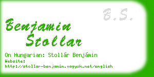 benjamin stollar business card