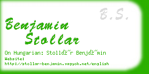 benjamin stollar business card